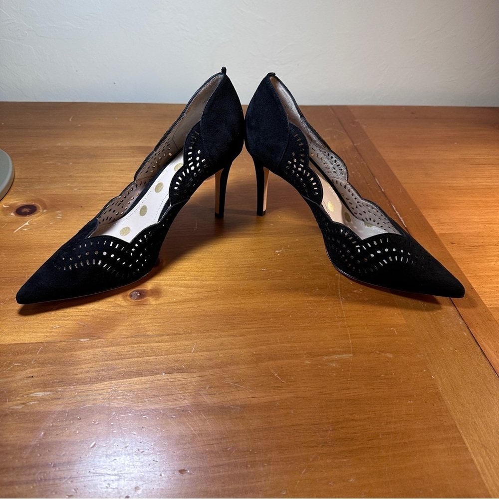 Boden Black Leather Heels - Picture 2 of 10